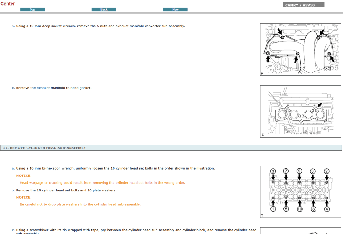 Manual de Reparacion y Servicio Toyota Camry ASV50 2012