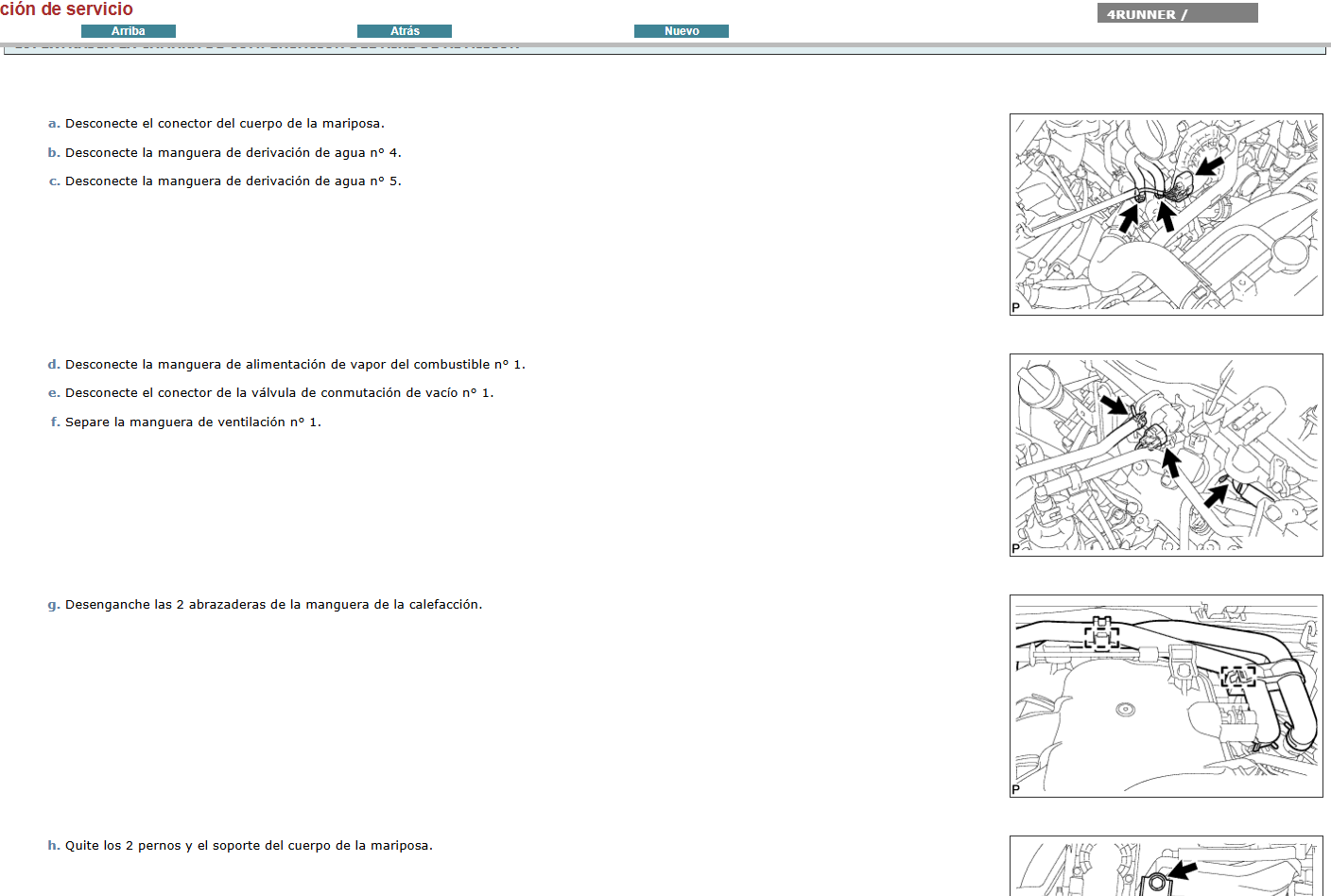 Manual de Taller, Reparación y Servicio Toyota 4Runner 2015 Español