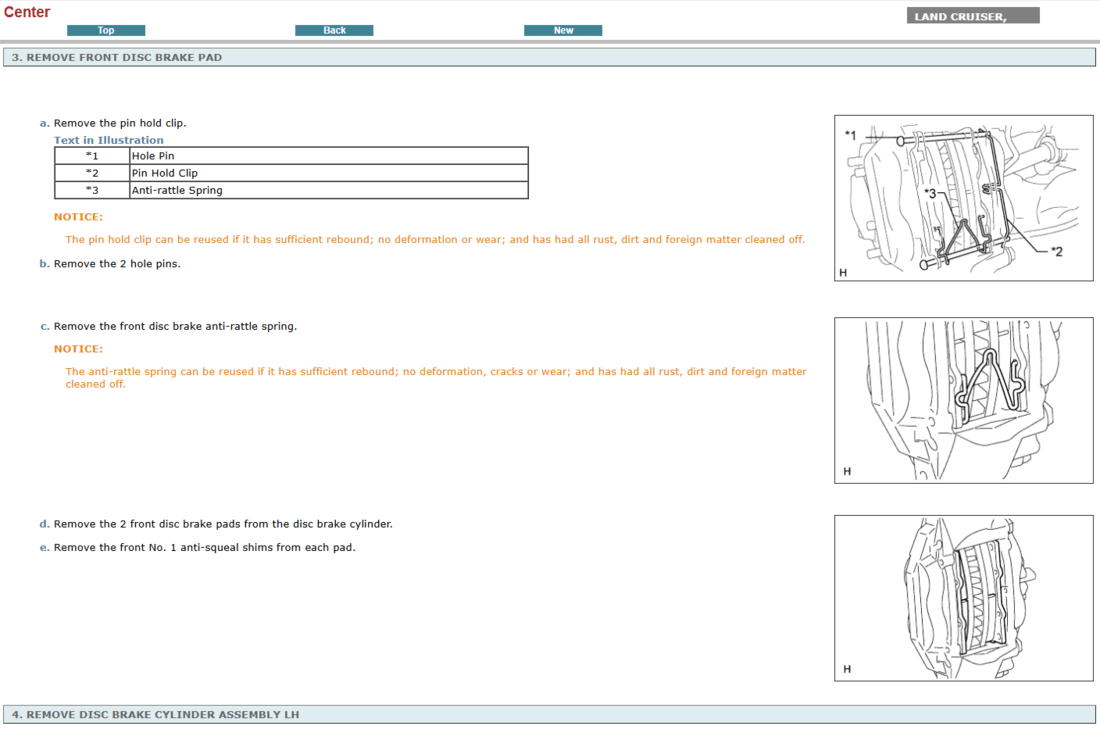 Página del manual de reparación del Toyota Land Cruiser Prado J150 2012 en un entorno de taller. Este manual ofrece una guía completa para el mantenimiento preventivo y las reparaciones, con especificaciones técnicas detalladas.