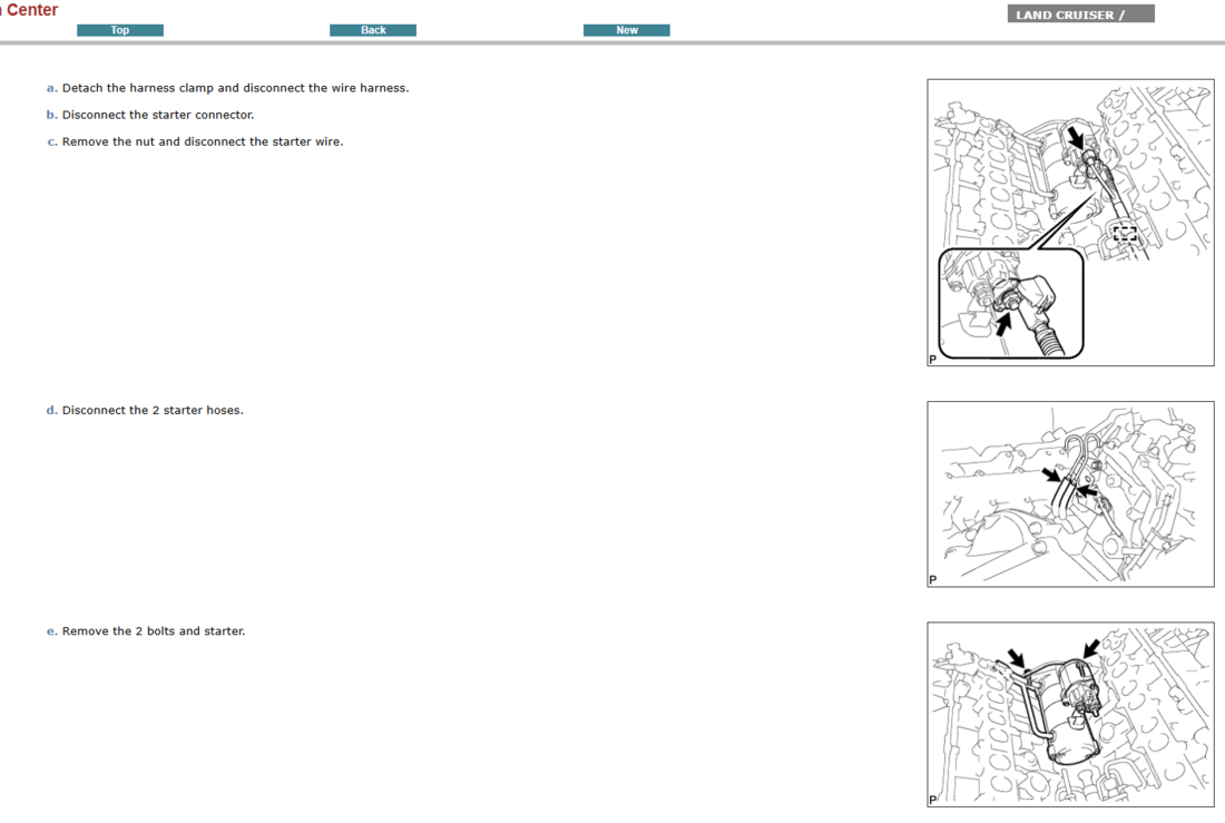 Diagramas y procedimientos de la transmisión del Toyota Land Cruiser Prado J200 2015. La fotografía muestra los recursos de nuestro manual de reparación, proporcionando información técnica esencial para el servicio, el desmontaje y el ensamblaje de la caja de cambios.