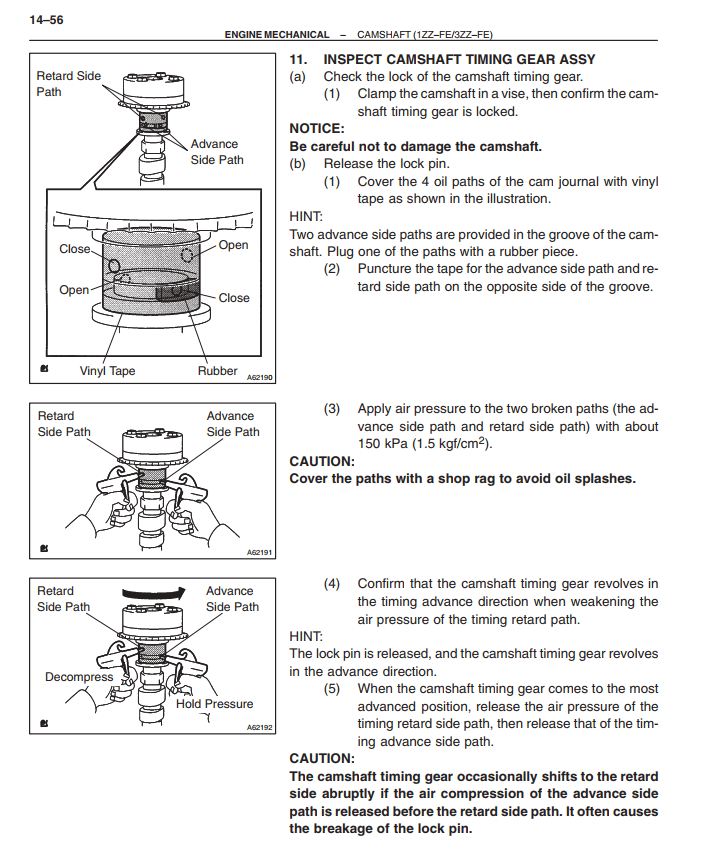 Instrucciones de servicio de la transmisión del Toyota Corolla Verso 2003-2009. La imagen muestra procedimientos de nuestro manual de taller, ideales para el mantenimiento y la reparación de la caja de cambios.