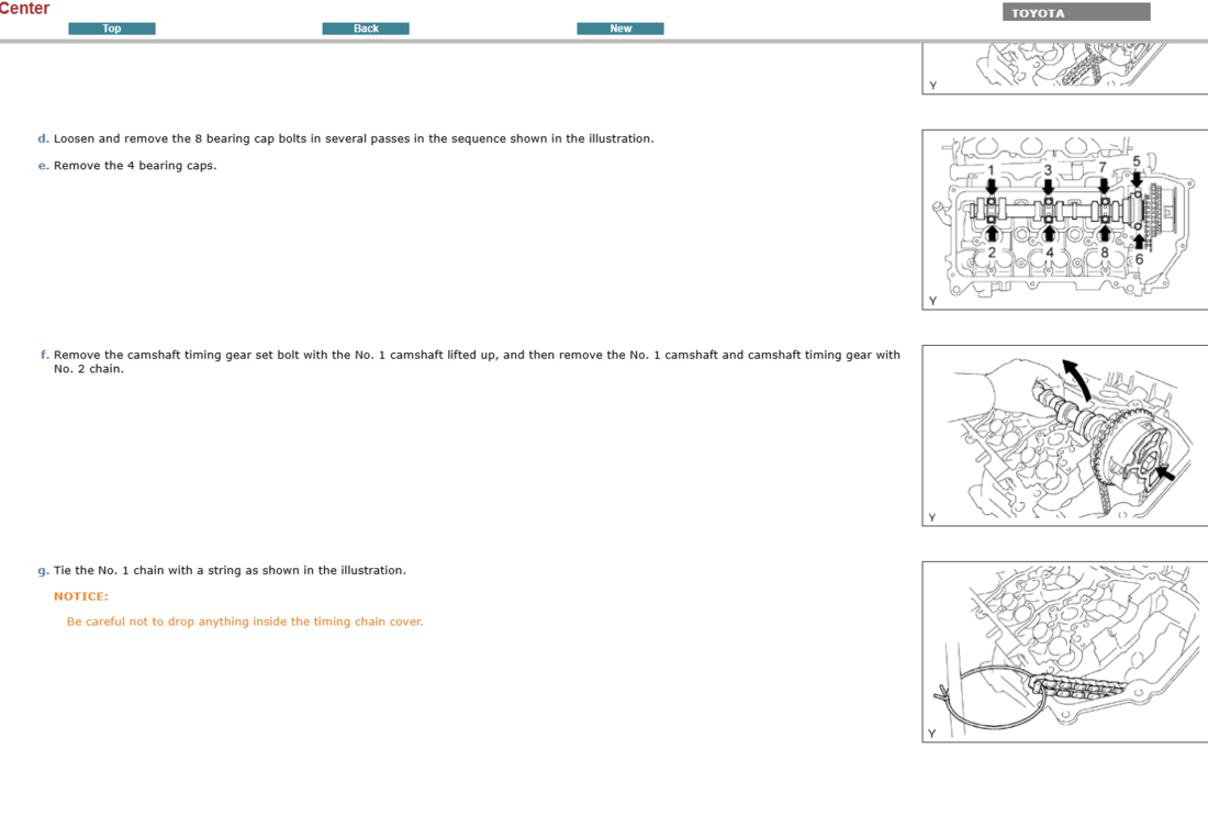 Página del manual de reparación del Toyota Fortuner Hilux SW4 2013 en un entorno de taller. Este manual ofrece una guía completa para el mantenimiento preventivo y las reparaciones, con especificaciones técnicas detalladas.