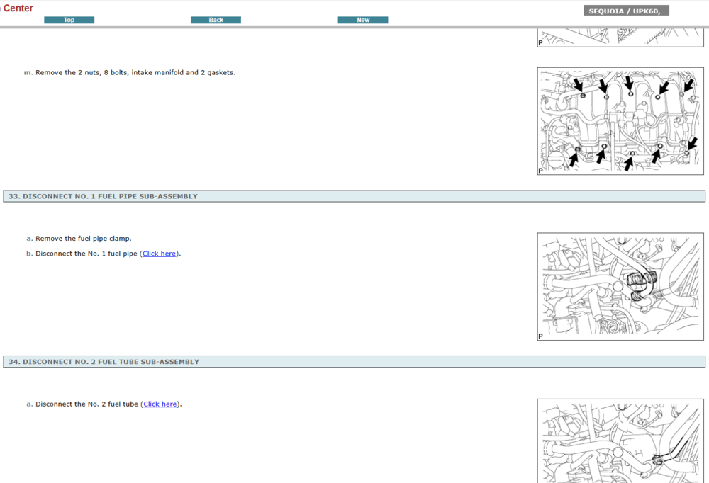Instrucciones de servicio de la transmisión del Toyota Sequoia 2011. Esta imagen muestra los procedimientos de nuestro manual de taller, ideal para la reparación y el mantenimiento de la caja de cambios.