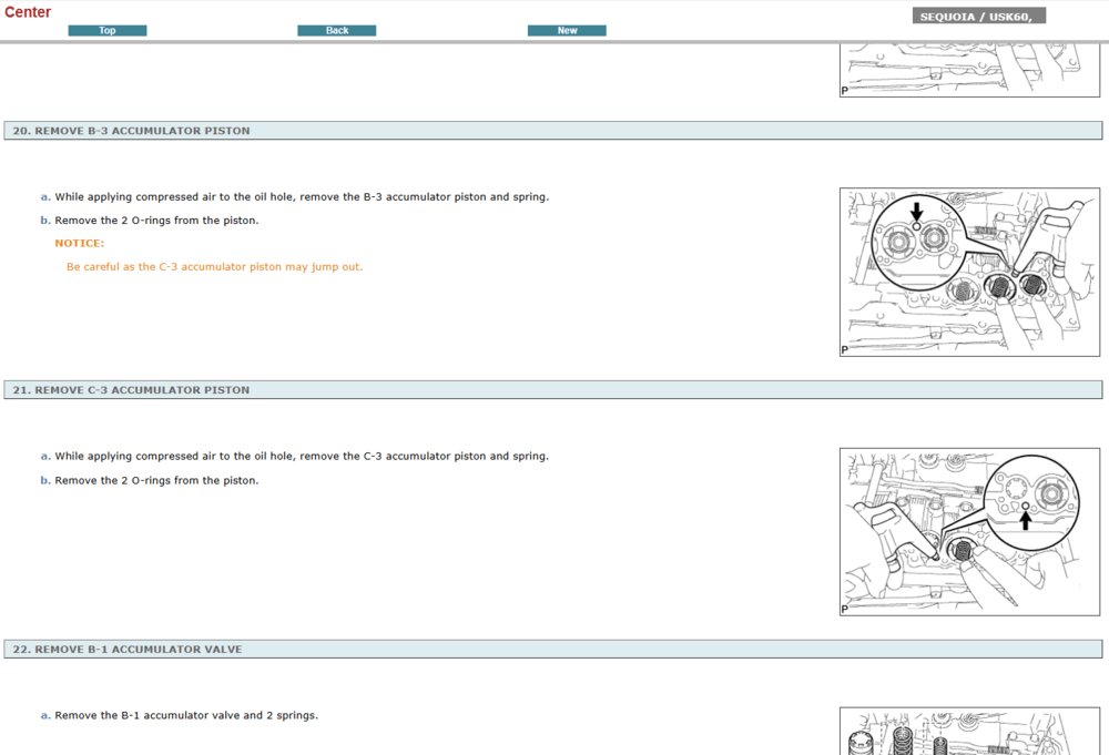 Sección del manual de reparación del Toyota Sequoia 2012 en un taller. Una imagen que representa la guía completa para el mantenimiento preventivo y correctivo, con especificaciones técnicas del vehículo.