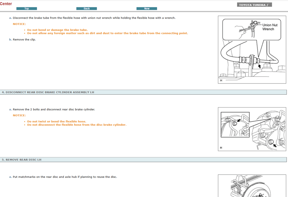 Instrucciones de servicio de la transmisión del Toyota Tundra 2014. Esta imagen muestra los procedimientos de nuestro manual de taller, ideal para la reparación y el mantenimiento de la caja de cambios.