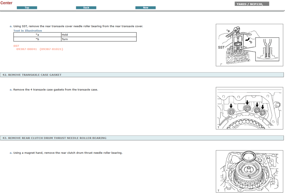 Instrucciones para reparar motor de Toyota Yaris 2011 NCP130