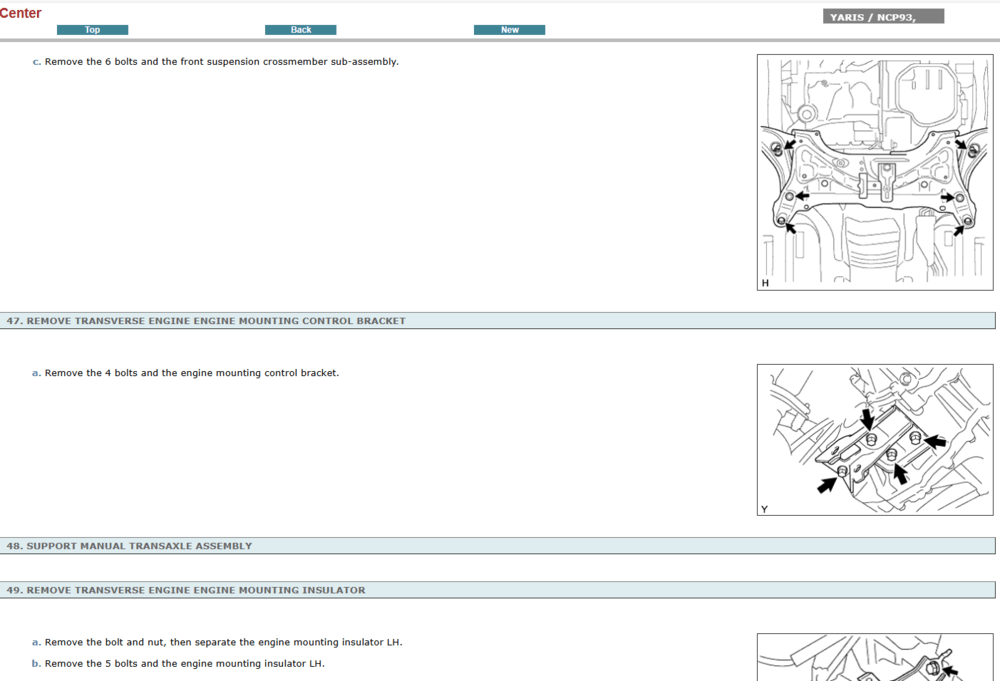Manual de taller para el Toyota Yaris NCP93 2014. El manual de reparación y servicio definitivo para este vehículo, con información técnica, pasos de reparación y consejos de taller para mecánicos profesionales y aficionados.