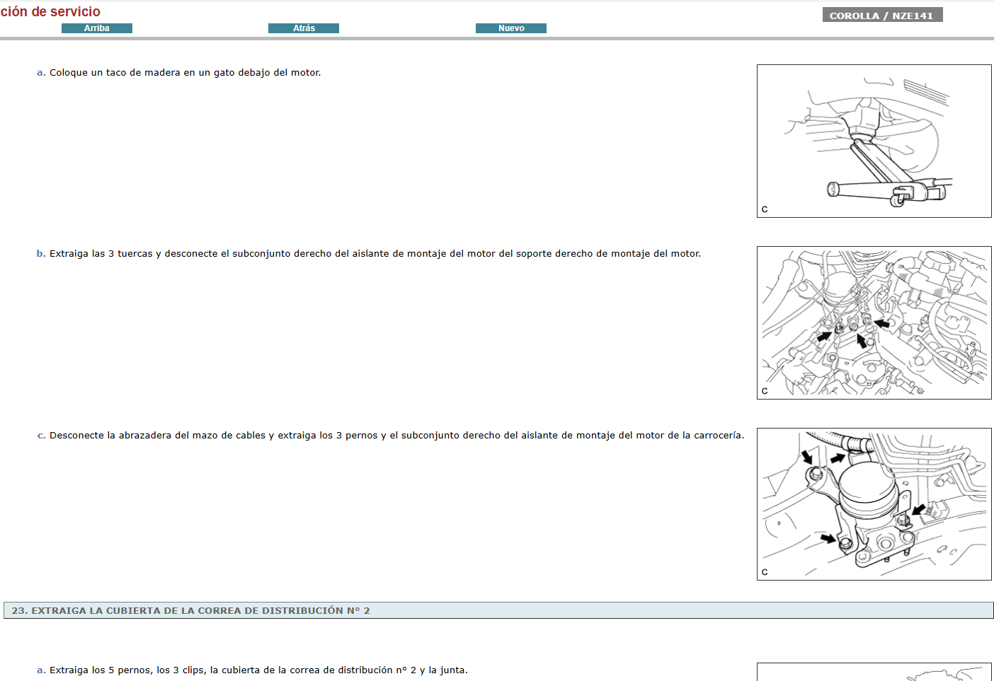 Manual de Taller, Reparación y Servicio Toyota Corolla 2007 Español