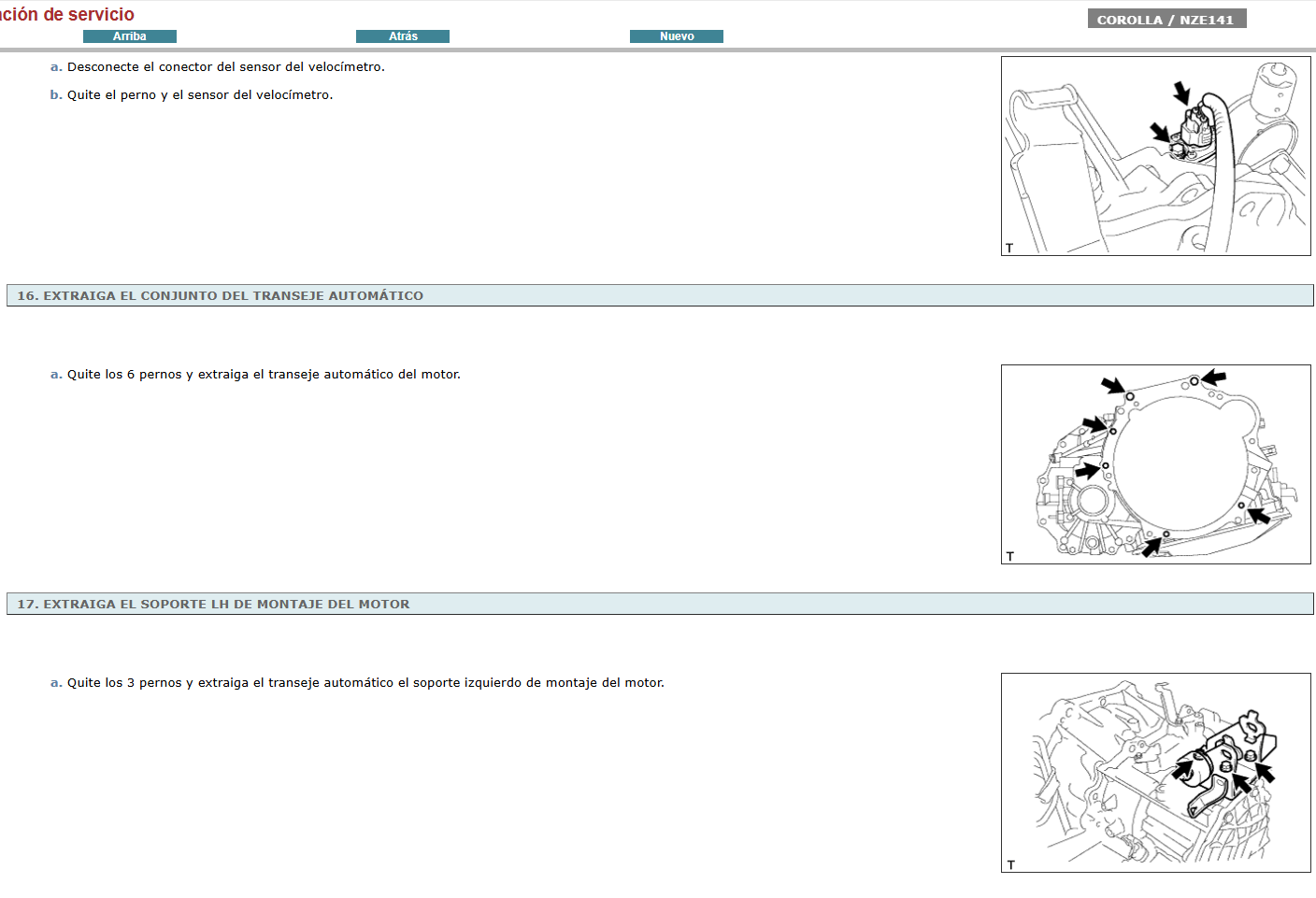 Manual de Taller, Reparación y Servicio Toyota Corolla 2008 Español