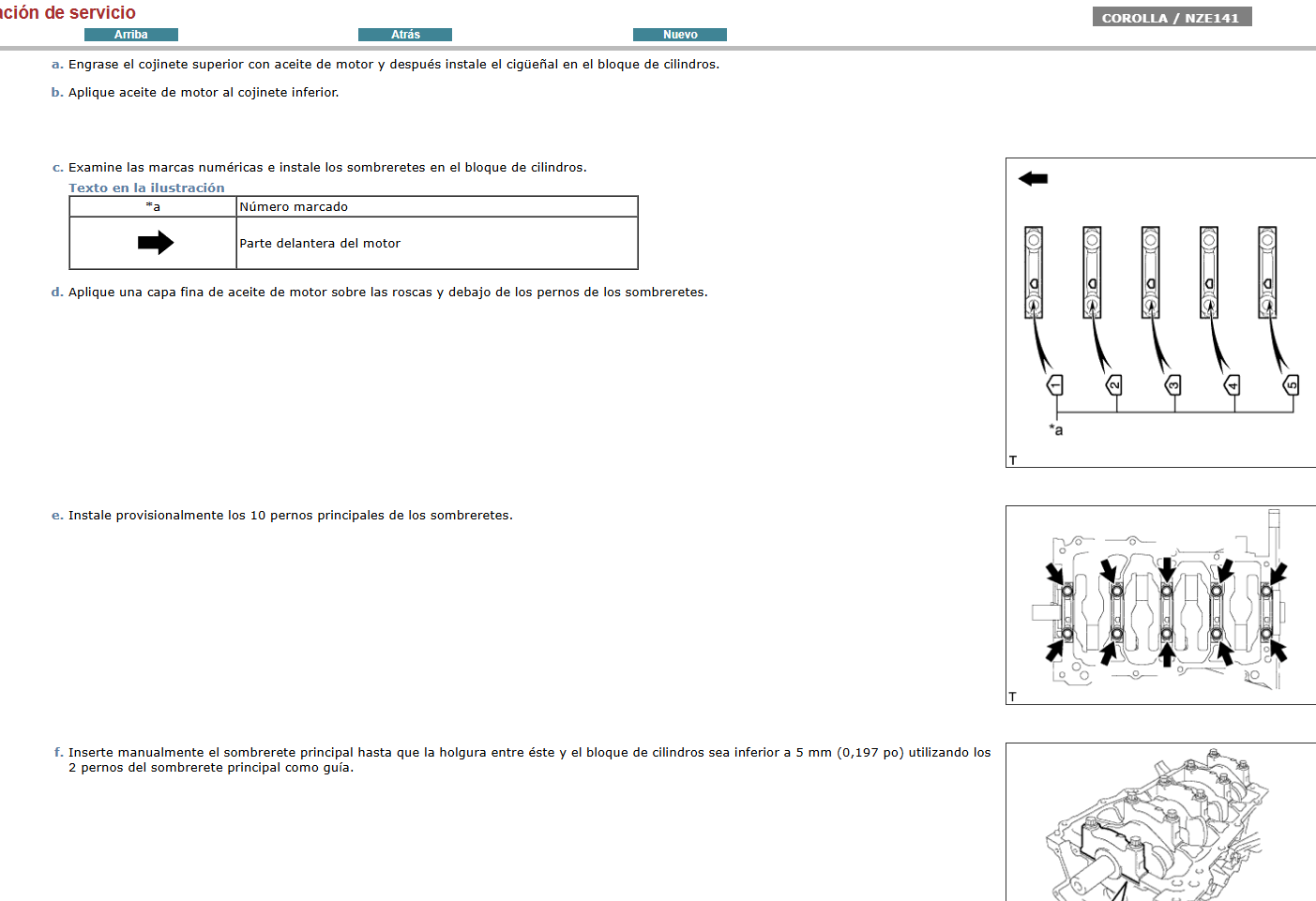 Manual de Taller, Reparación y Servicio Toyota Corolla 2010 Español