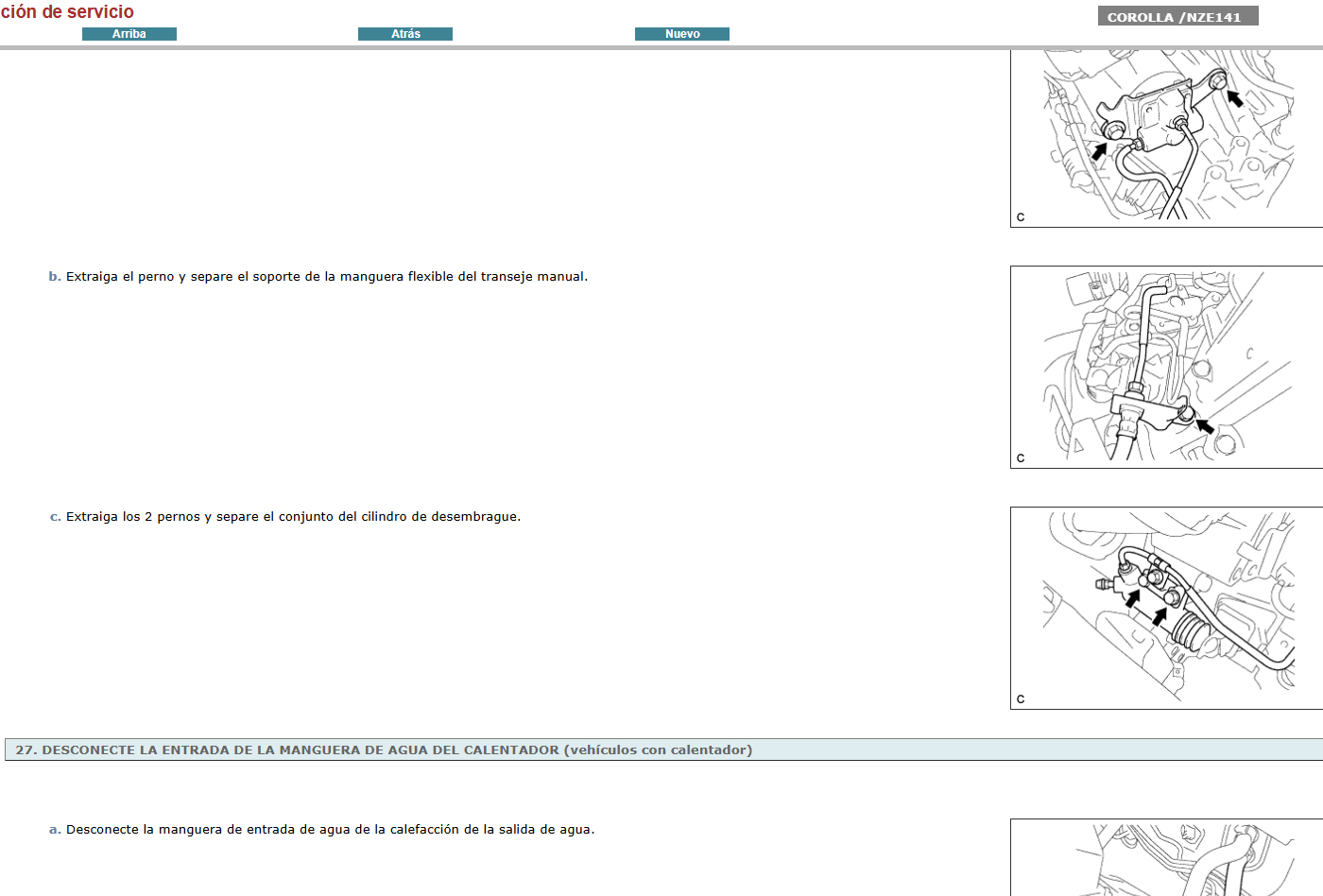 Manual de Taller, Reparación y Servicio Toyota Corolla 2011 Español