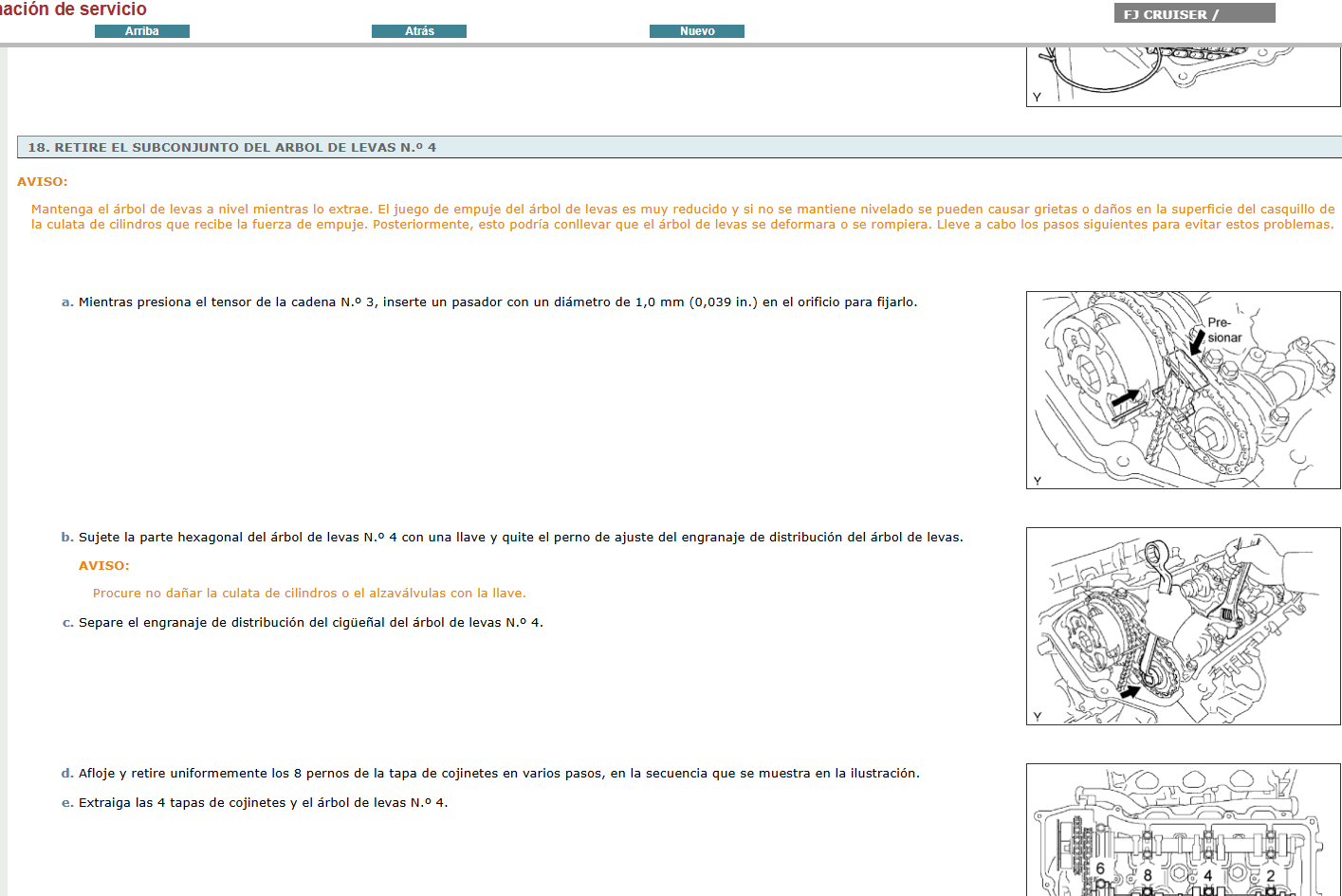 Manual de Taller, Reparacion y Servicio Toyota FJ Cruiser 2007 Español