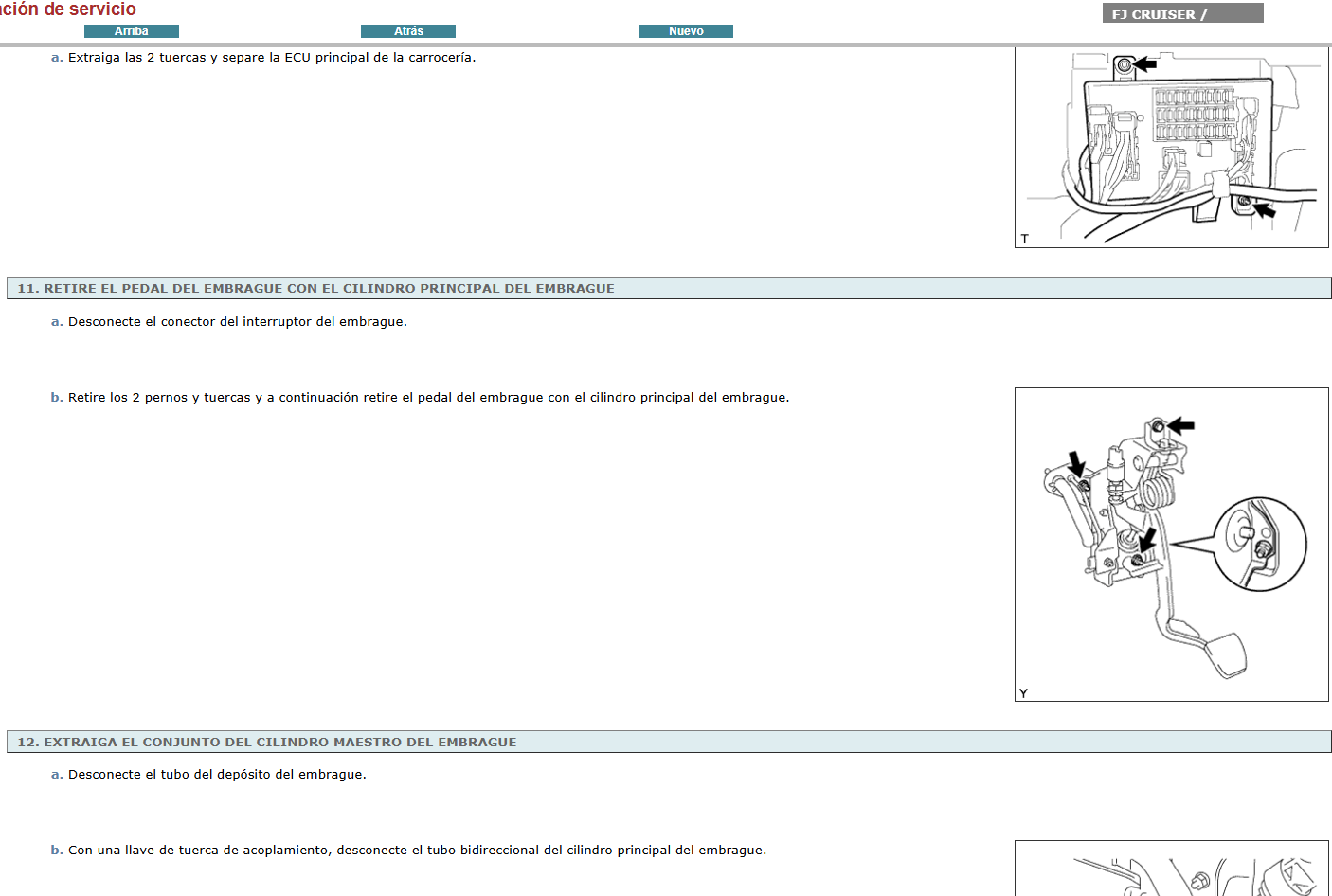 Manual de Taller, Reparacion y Servicio Toyota FJ Cruiser 2012 Español