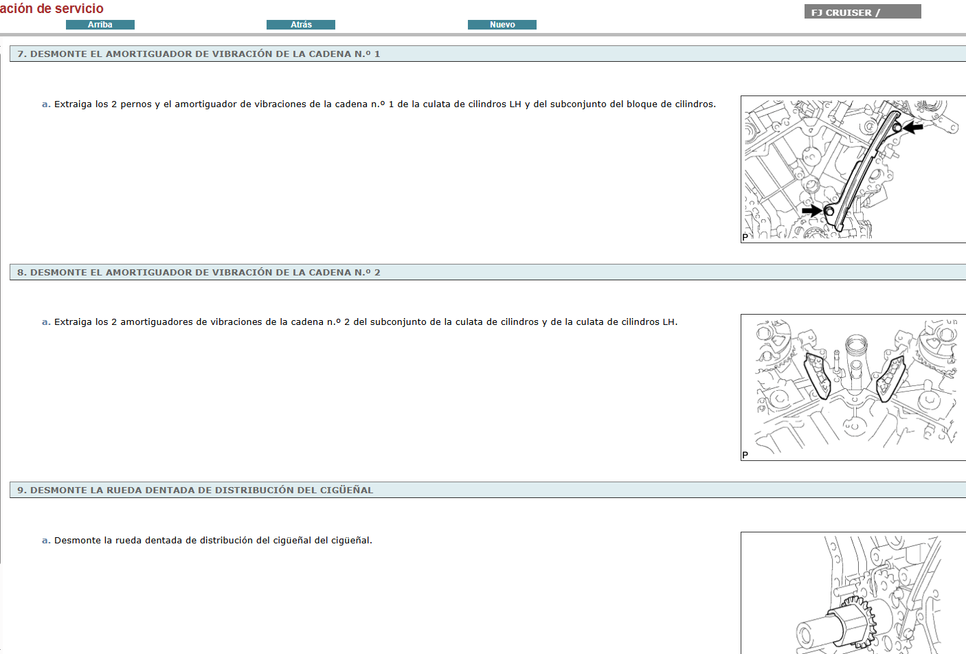 Manual de Taller, Reparacion y Servicio Toyota FJ Cruiser 2014 Español