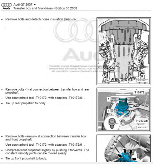 Manual de Taller, Reparación y Servicio Audi Q7 2007-2015
