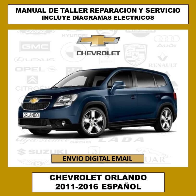 Portada Manual de Taller, Reparación y Servicio Chevrolet Orlando 2011-2016 Español