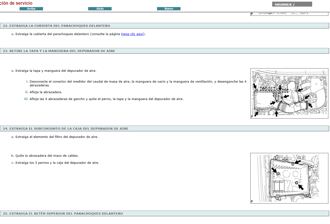 Manual de Taller, Reparación y Servicio Toyota 4Runner 2006-2009 Español
