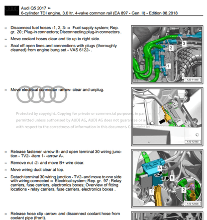 Manual de Taller, Reparación y Servicio Audi Q5 SQ5 2017-2020