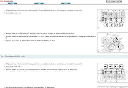 Manual de Taller, Reparación y Servicio Toyota Avensis 2009-2011 Español