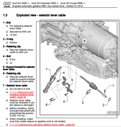 Manual de Taller, Reparación y Servicio Audi A5 S5 RS5 2007-2017