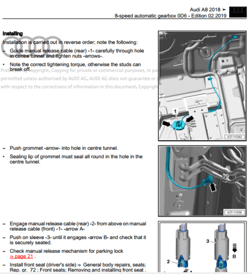 Manual de Taller, Reparación y Servicio Audi A8 (D5-4N) 2018-2020