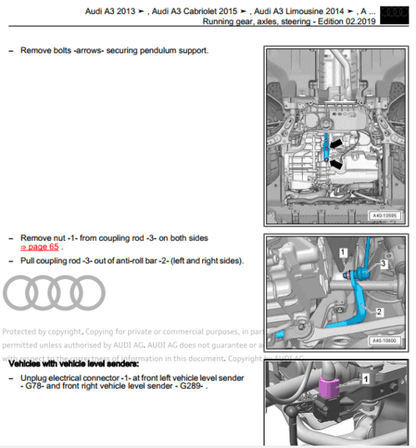 Manual de Taller, Reparación y Servicio Audi A3 (8V) 2013-2020