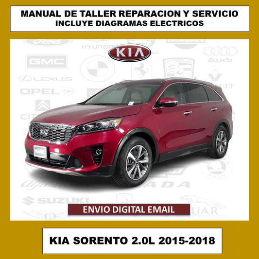 Manual de Taller, Reparación y Servicio Kia Sorento 2.0L GDI 2015-2018