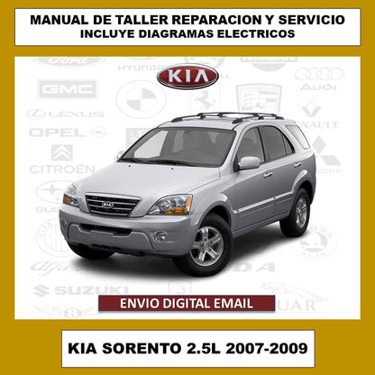 Manual de Taller, Reparación y Servicio Kia Sorento 2.5L CRDi VGT 2007-2009 Español