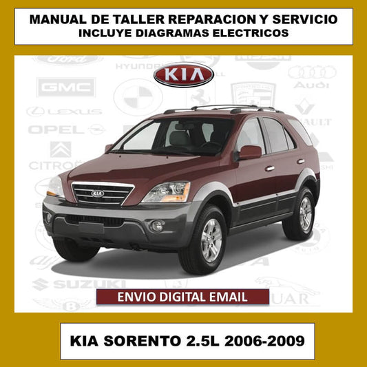 Manual de Taller, Reparación y Servicio Kia Sorento 2.5L VGT 2006-2009