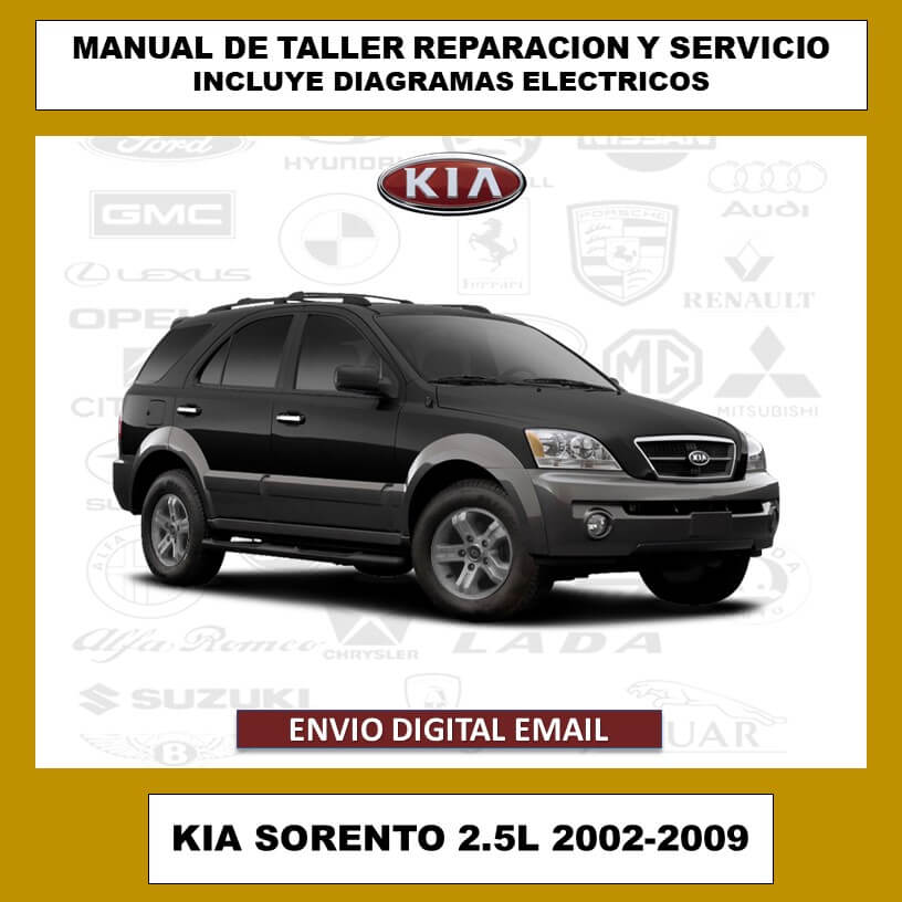 Manual de Taller, Reparación y Servicio Kia Sorento 2.5L WGT 2002-2009