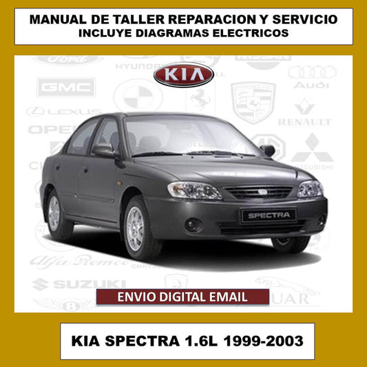 Manual de Taller, Reparación y Servicio Kia Spectra 1.6L 1999-2003