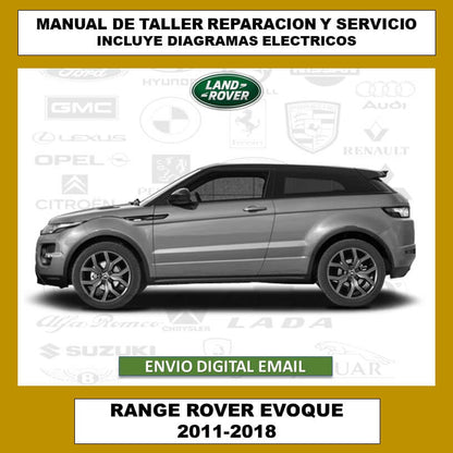 Manual de Taller, Reparación y Servicio Land Rover Range Rover Evoque 2011-2018