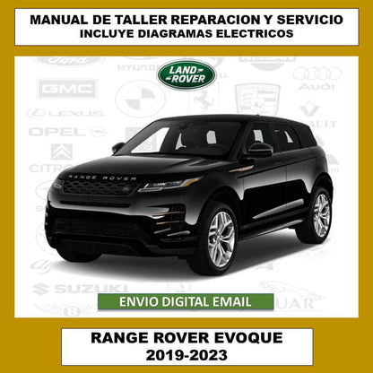 Manual de Taller, Reparación y Servicio Land Rover Range Rover Evoque 2019-2023