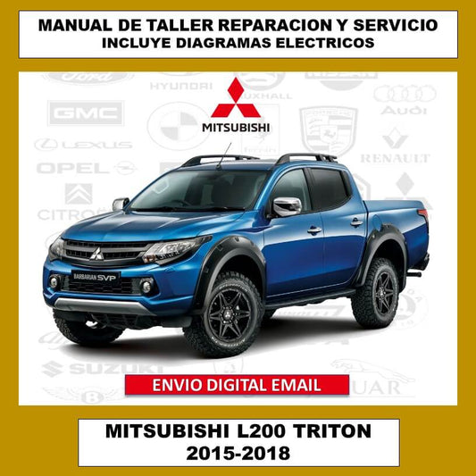 Manual de Taller, Reparación y Servicio Mitsubishi L200 Triton 2015-2018