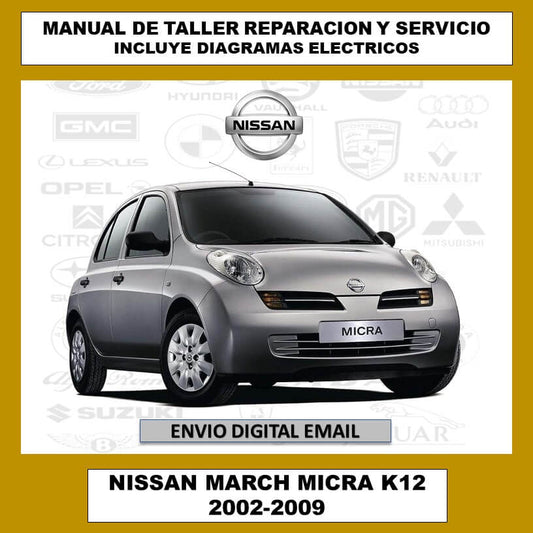 Manual de Taller, Reparación y Servicio Nissan March Micra K12 2002-2009