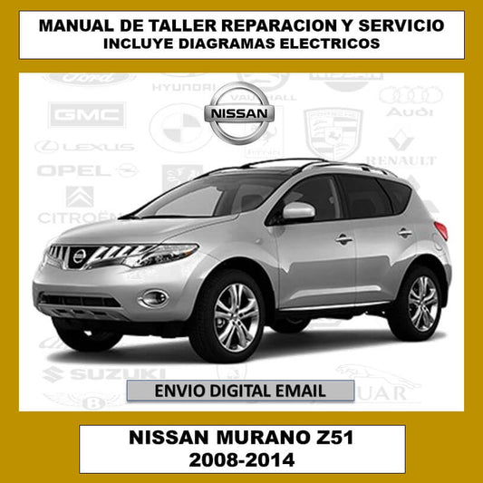 Manual de Taller, Reparación y Servicio Nissan Murano Z51 2008-2014