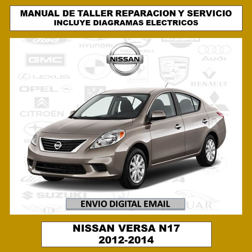 Manual de Taller, Reparación y Servicio Nissan Versa N17 2012-2014