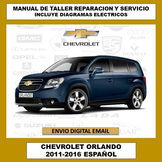 Portada Manual de Taller, Reparación y Servicio Chevrolet Orlando 2011-2016 Español