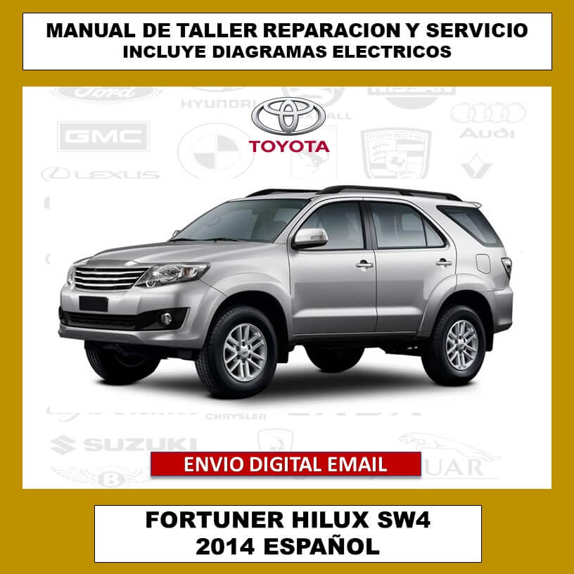 Manual de Taller, Reparacion y Servicio Toyota Fortuner Hilux SW4 2014 Español