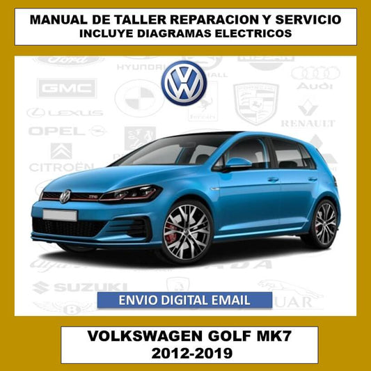 Manual de Taller, Reparación y Servicio Volkswagen Golf MK7 2012-2019