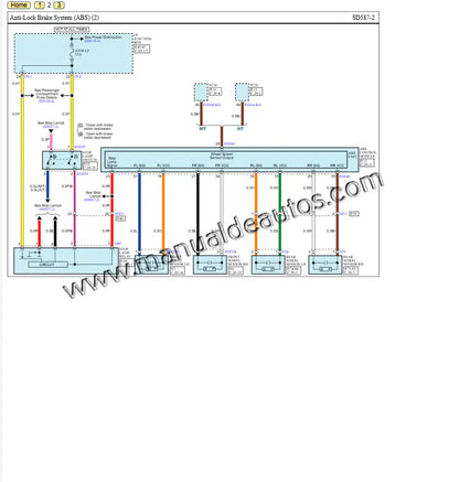 Diagrama eléctrico del Hyundai Accent 2011–2017 mostrando el sistema eléctrico del vehículo