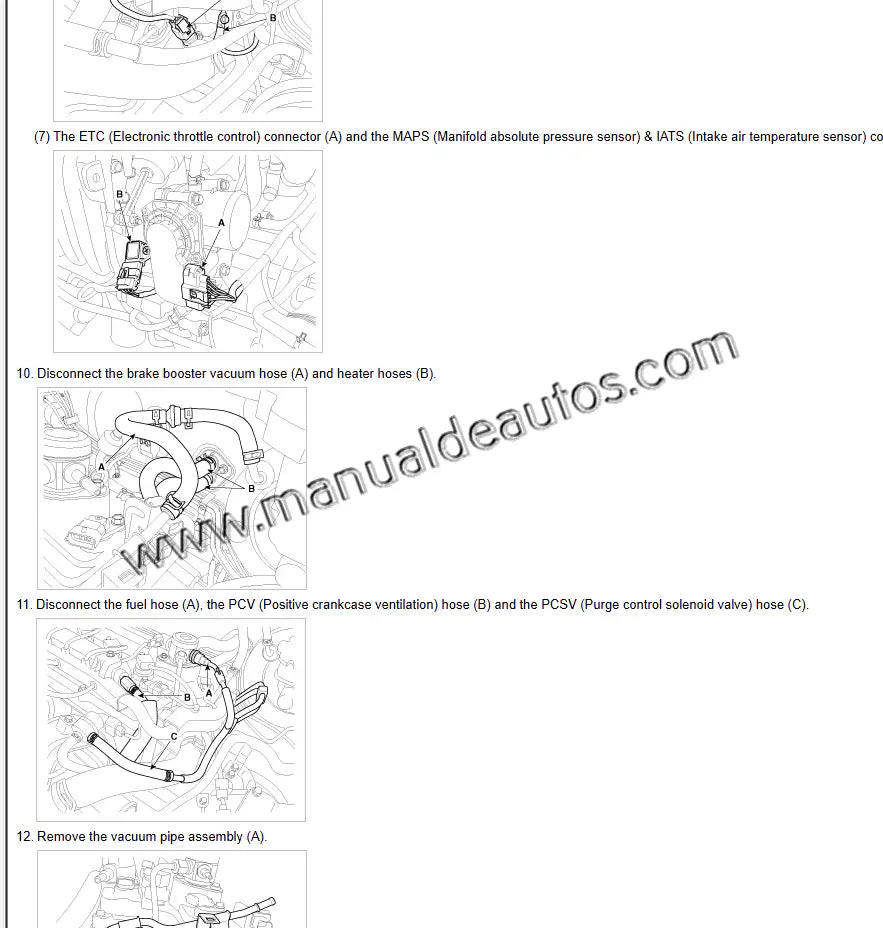Imagen del motor del Hyundai Accent 2011–2017 con enfoque en reparación y mantenimiento.