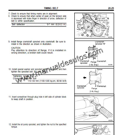 Imagen del motor del Hyundai Elantra 1992–1995 con detalles de reparación y mantenimiento.