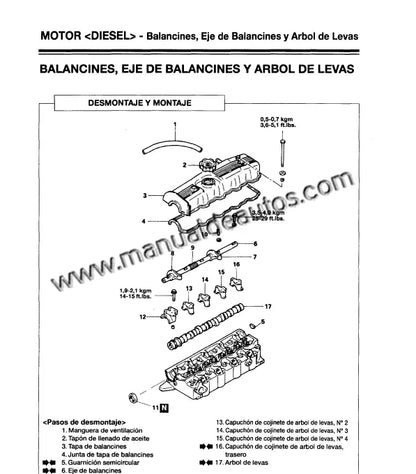 Imagen del motor del Hyundai Galloper 1998–2004 con enfoque en reparación y mantenimiento.