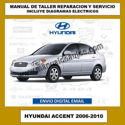 Imagen de portada del manual de reparación del Hyundai Accent 2006-2010 con detalles eléctricos.