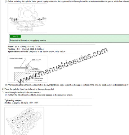 Manual de taller del Hyundai Accent 2011–2017 con guía completa de reparación.