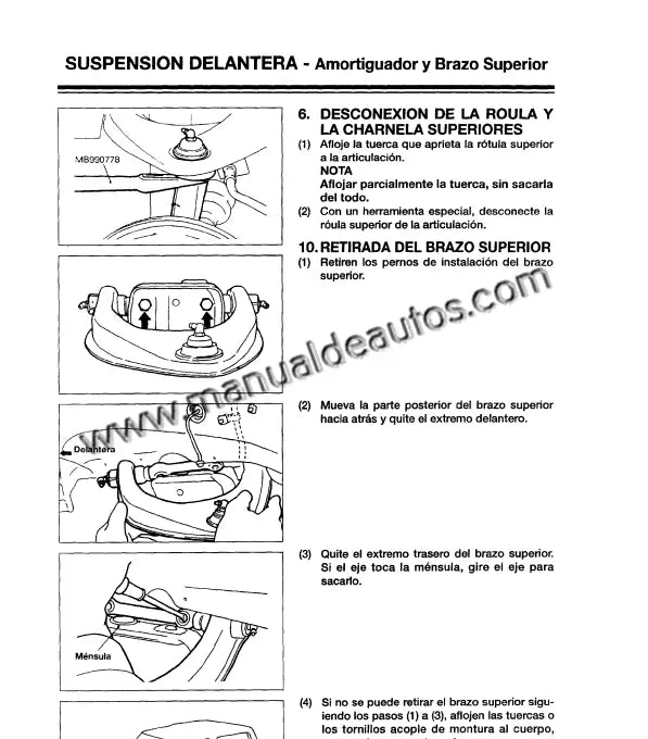 Manual de taller en español del Hyundai Galloper 1998–2004 con instrucciones detalladas.