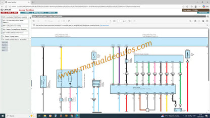 Diagramas eléctricos Lexus CT200h 2011-2014. Esquemas de cableado, sistema de batería de alta tensión y manual de servicio eléctrico.