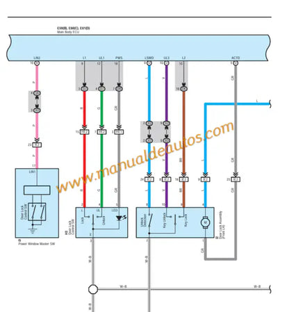 Diagramas eléctricos y esquemas de cableado Lexus ES 350 GSV40. Manual de servicio eléctrico interactivo para modelos 2007 a 2012.