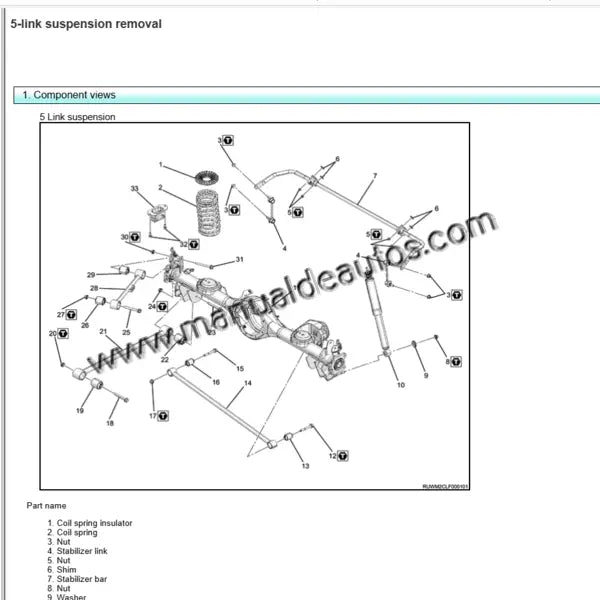 Manual de reparación de motor Isuzu D-Max 2021-2024. Guía de servicio y taller para el motor diesel de la pick-up Dmax.